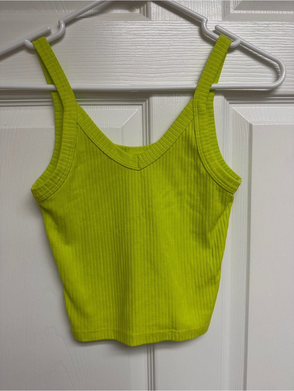 wild fable Neon Lime Ribbed V-Neck Tank